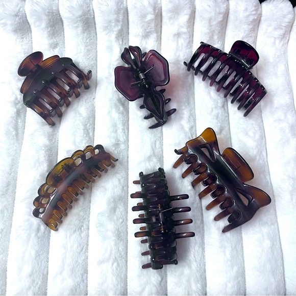 6 piece Brown Hair Clip Bundle - Picture 2 of 2